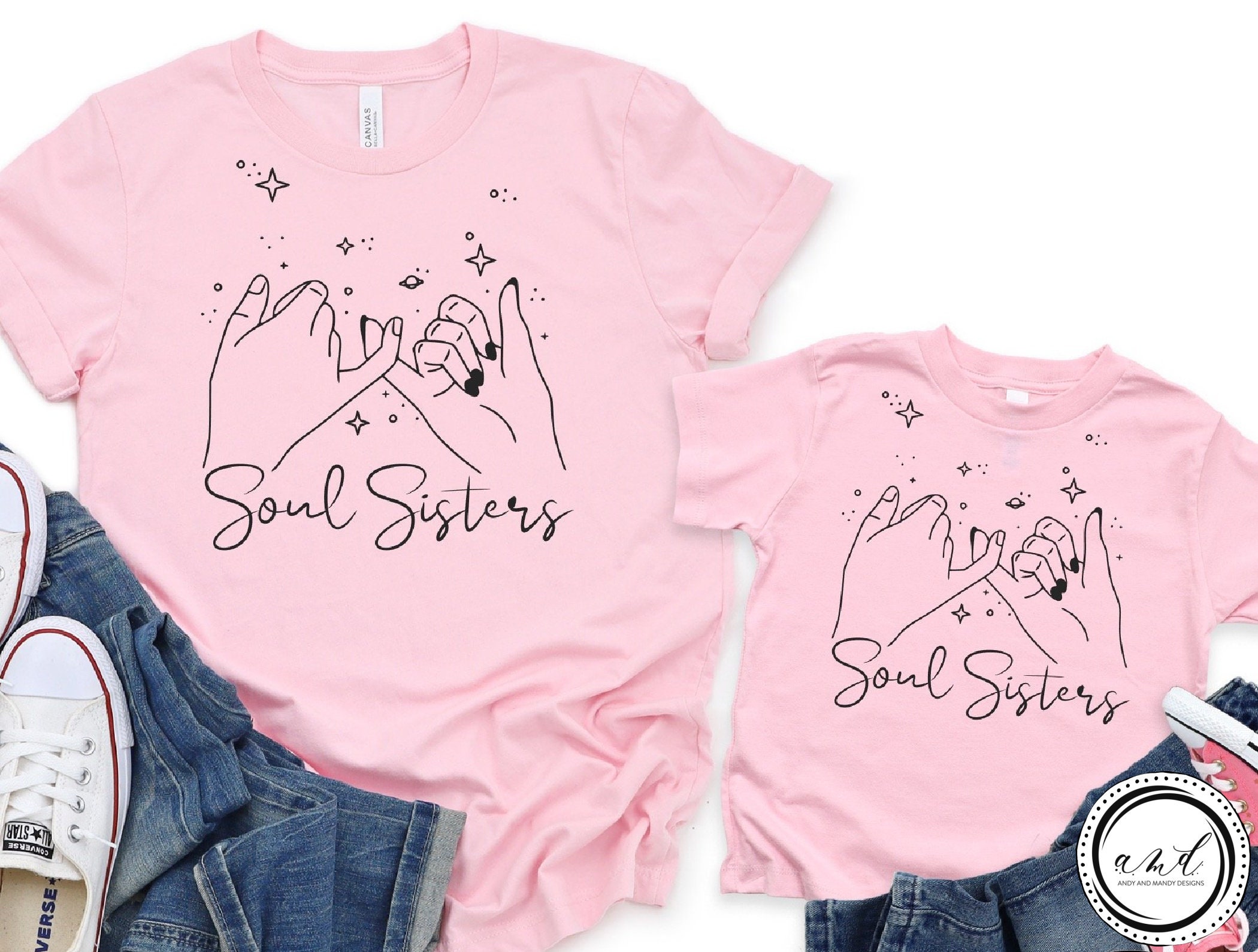Soul Sisters Kid Shirt Pinky Promise Shirt Mommy and Me | Etsy