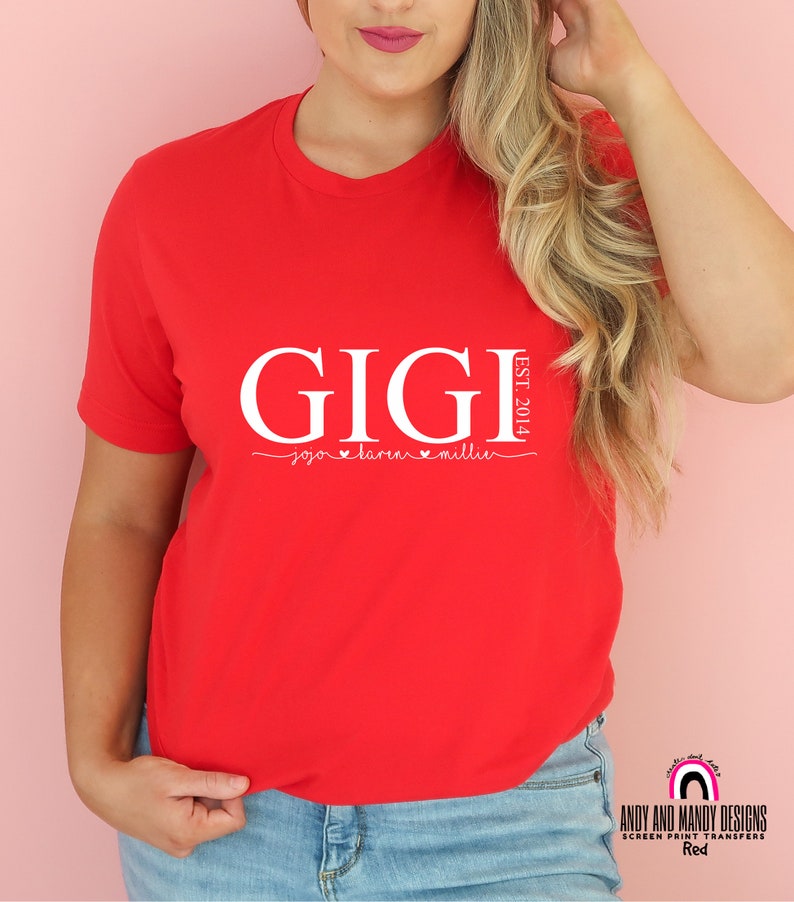 GiGi Tshirt Mothers Day Tshirt Names Shirt For GiGi Customized GiGi Shirt Established Shirt Mother/'s Day Shirt GiGi ShirtS