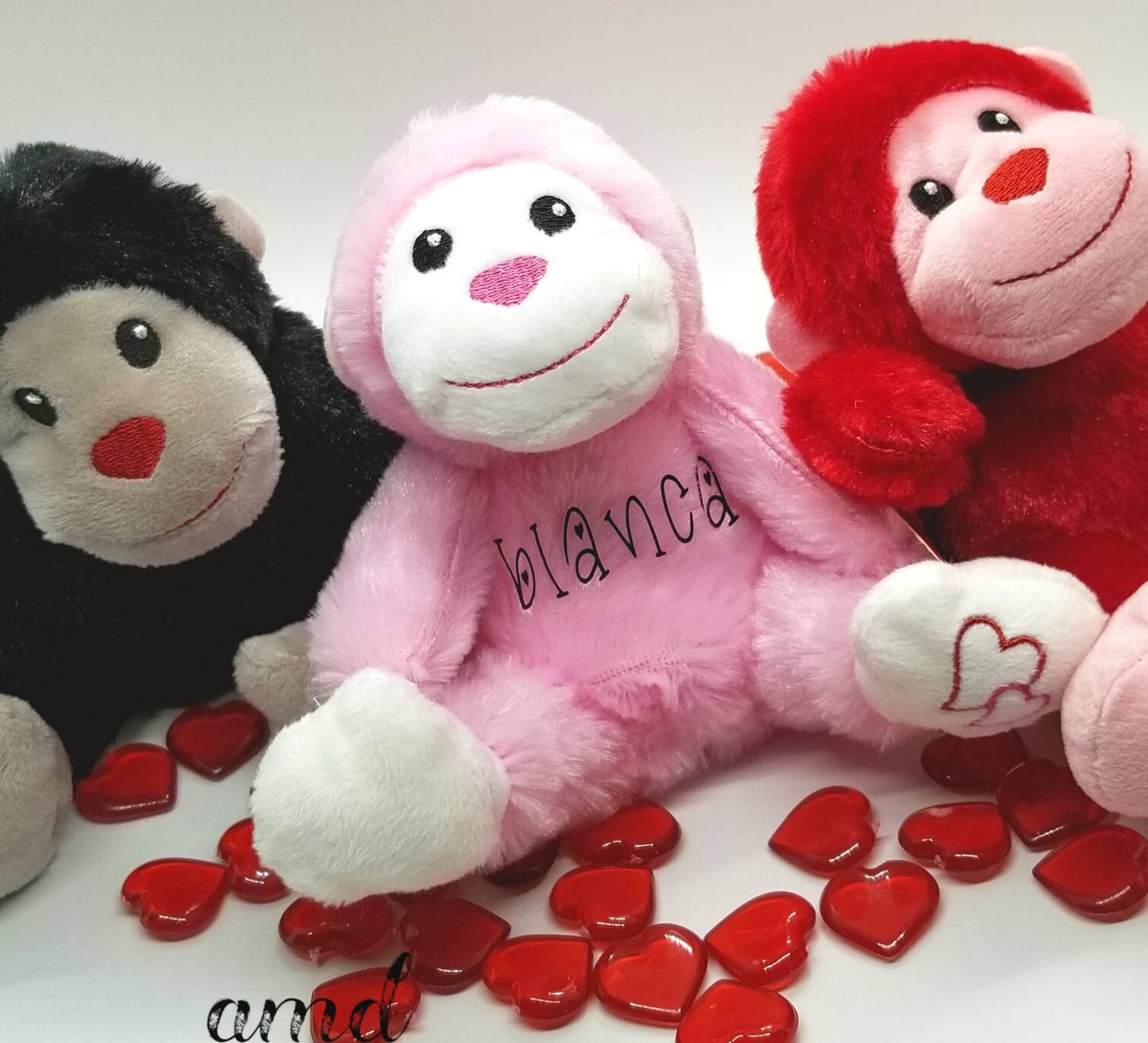 valentine monkey stuffed animal