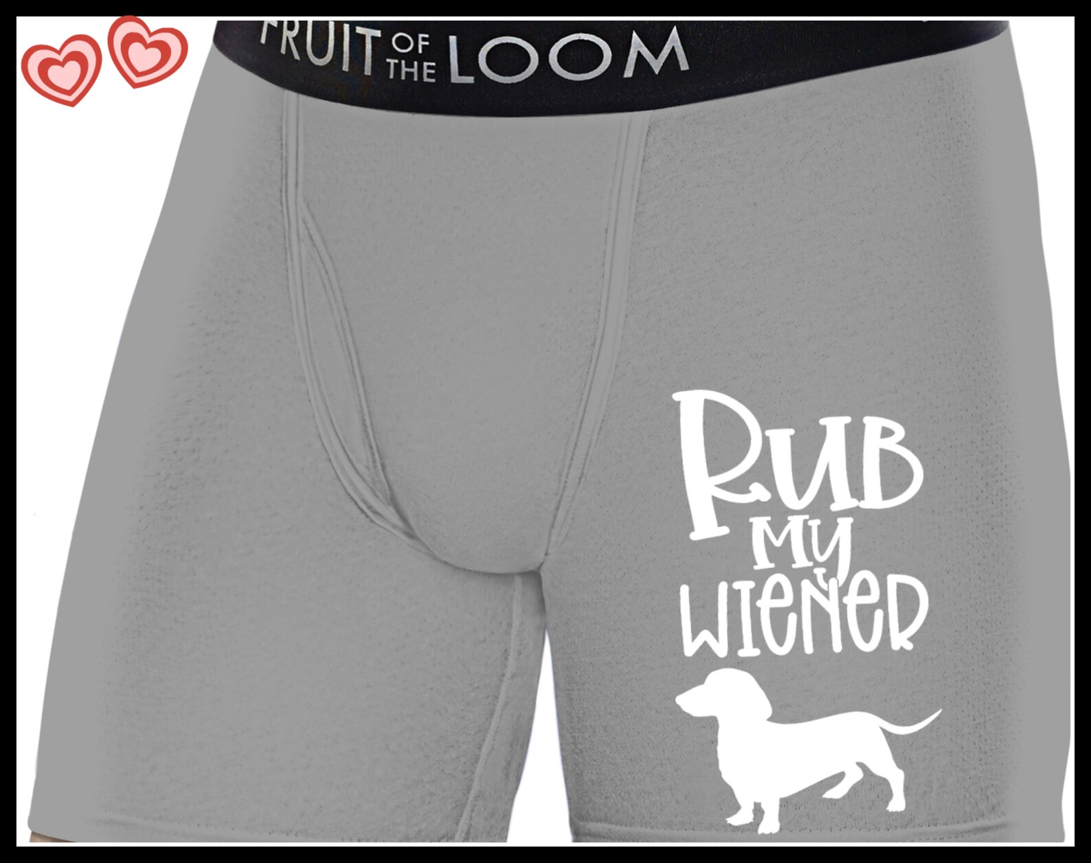 Rub My Wiener Funny Men's Boxer Brief Underwear For Etsy