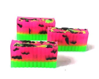 Watermelon Soap - Organic Soap - Watermelon Birthday Favors - Watermelon Bar Soap - Gift for teens - Summer Soap Favors - Strawberry Party