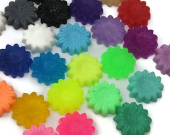 Große Mini-Seifen – Gästeseife – dekorative Seife – Gastgeberin-Geschenk – große Blumenseifen – Seifenset – Babyparty-Gastgeschenk – individuelle Farbe – Duft