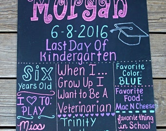 Kindergarten Graduation Sign - Last Day of Kindergarten Sign 2018 - Quarantine 2020 - Last day of School Sign - Graduation 2020 Sign