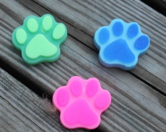 Jabón con estampado de perros - Jabón con estampado de patas - Regalo para amantes de los perros - Jabón para animales - Regalo para amantes de los animales - Jabón con estampado de gatos - Favor de jabón para perros - Favores de patrulla