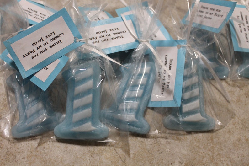 first birthday favors, 1st birthday,first birthday girl, 1st birthday boy party favors, soap favor, fun favors, number one, birthday numbers image 3