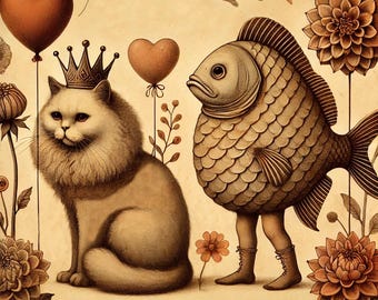 Happy Birthday Managerie, Whimsical Art Cards/Greeting Cards,