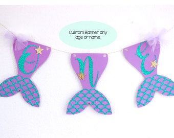 Download Mermaid Tail Banner Etsy