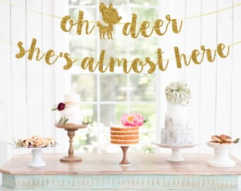oh deer baby shower girl