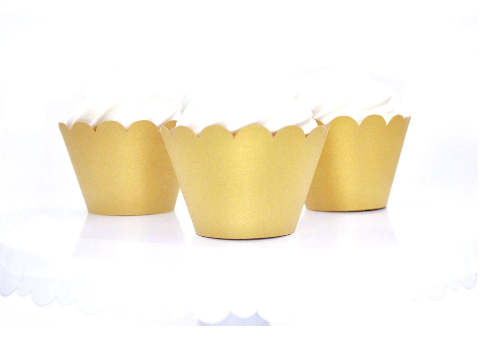 Metallic Gold Cupcake Wrapper Gold Cupcake Wrapper Custom Etsy