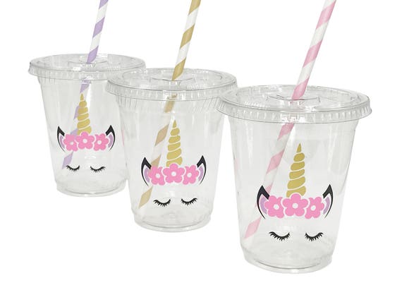  Unicorn Party Cups Unicorn Face Themed Party Decor Unicorn 