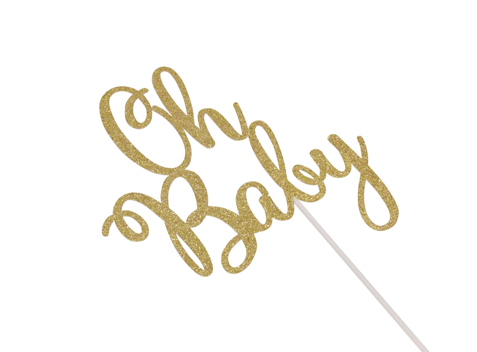Oh Baby Cake Topper Oh Baby Shower Glitter Cake Topper Etsy