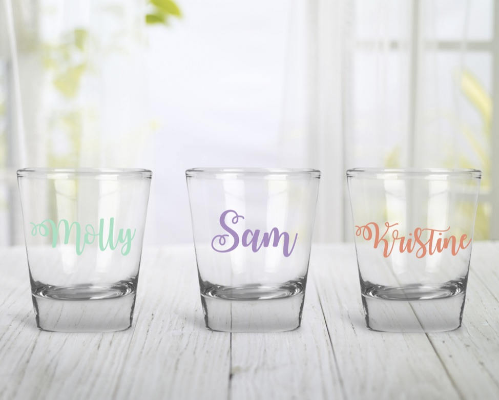 Personalized Shot Glass Name Shot Glass Brides Maid Gifts Etsy