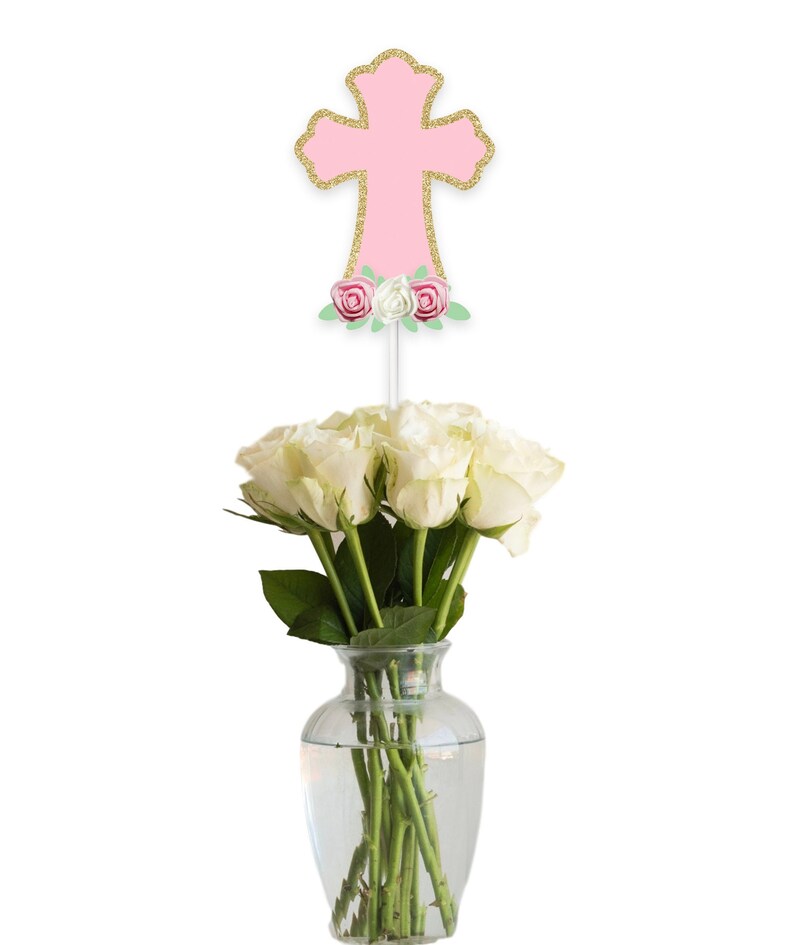 Floral Baptism Centerpieces Mi Bautizo Centerpieces Baptism Etsy.de