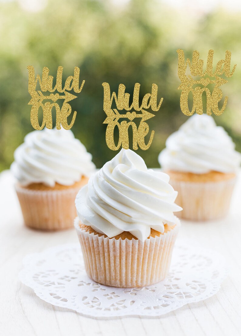 Wild One Birthday Cup Cake Topper First Cupcake Wild One Birthday Cup Cake Topper First Cupcake