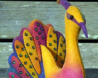 Felt Peacock - a downloadable pattern