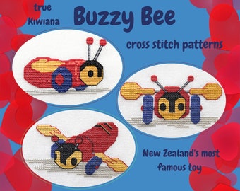 Buzzy Bee cross stitch patterns - instantly downloadable