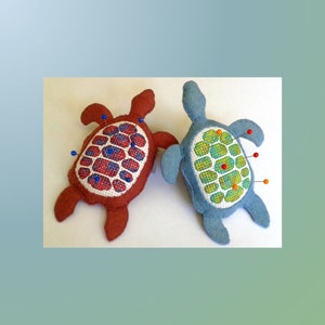 Felt Turtle Pincushion - an instantly downloadable pattern