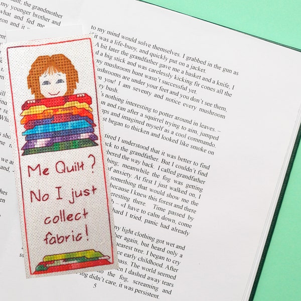 Cross Stitch Bookmark Fabric Etsy