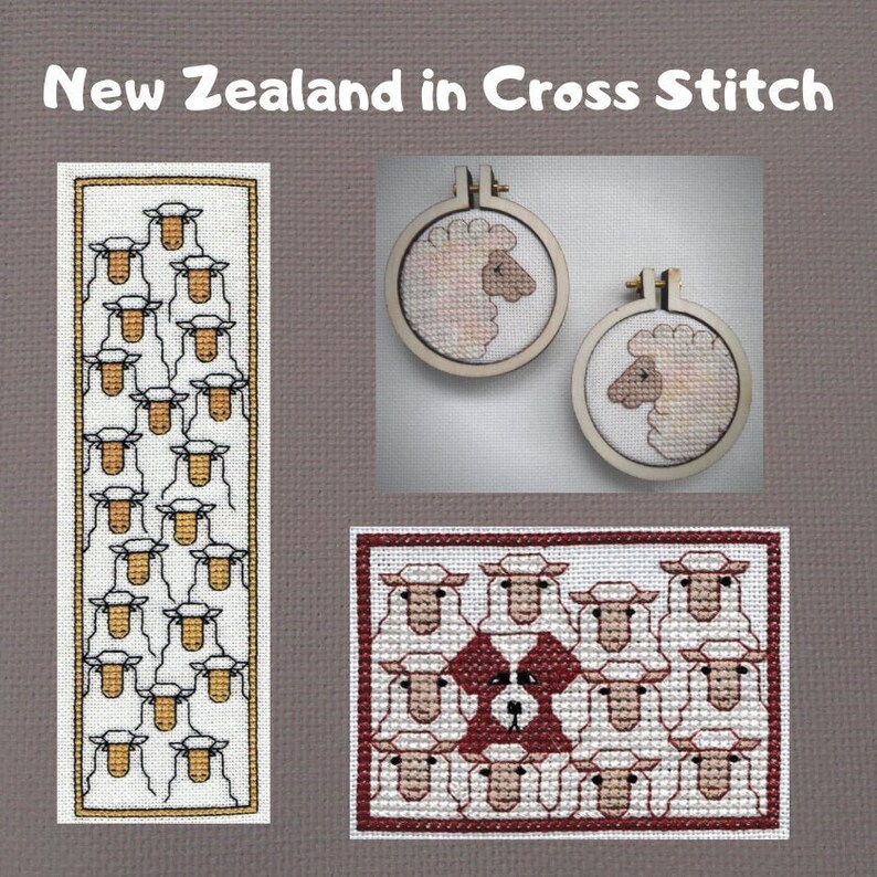 3 Sheep Cross Stitch Patterns New Zealand Cross Stitch Etsy