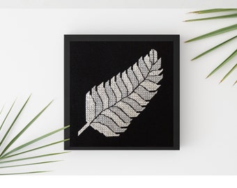 The New Zealand Silver Fern cross stitch pattern