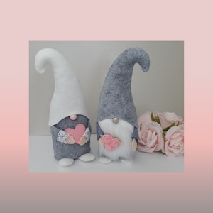 Valentine's Felt Gnome Pattern: Anniversary Doll (PDF Pattern)