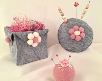 Felt Pincushion and Thread Catcher instantly downloadable pattern by Cherry Parker