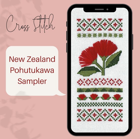 Bookmark Pohutukawa Tree Cross Stitch Bookmark Pohutukawa Tree Cross Stitch