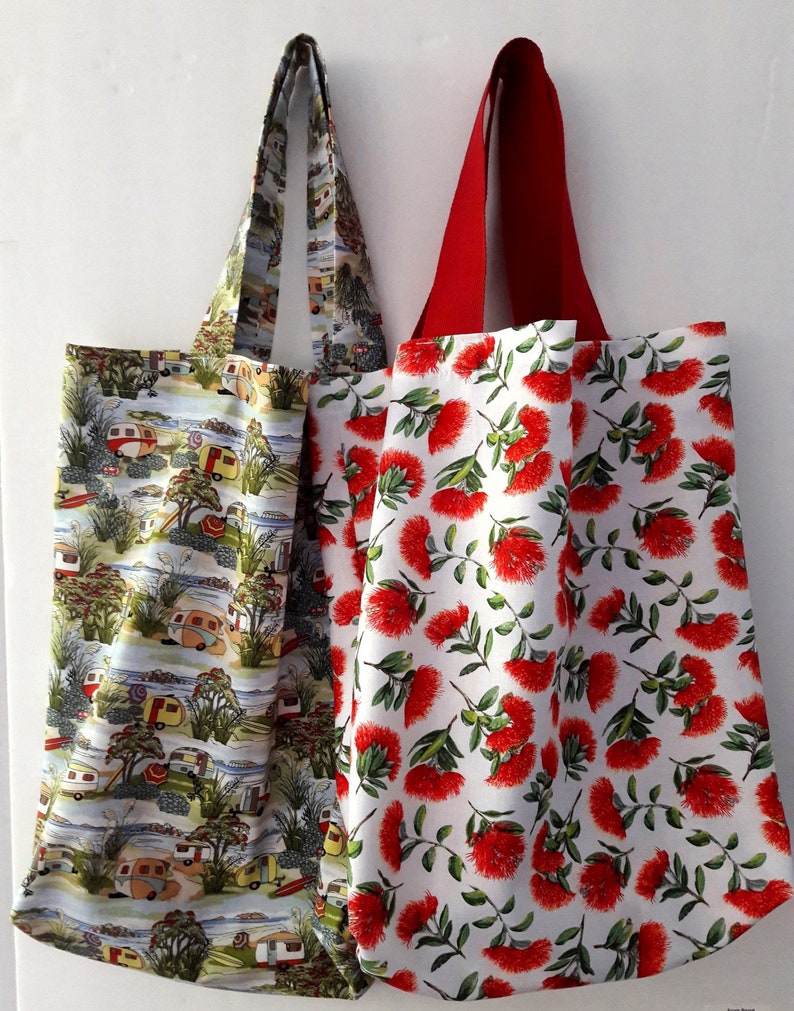 The Easiest Bag to Make, Easy Fabric Bag Pattern, Fabric Shopping Bag