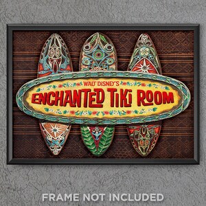 Enchanted Tiki Room Attraction Entrance Sign Poster Print Disneyland Adventureland Tropical Serenade Birds Disney World Wall Art Decor 3829