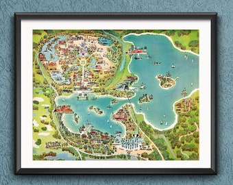 disney world map etsy