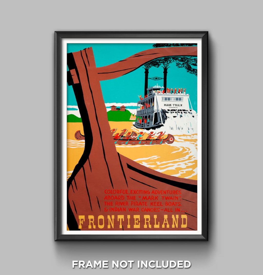 Disney Frontierland Poster Disneyland Frontier Land Magic Etsy