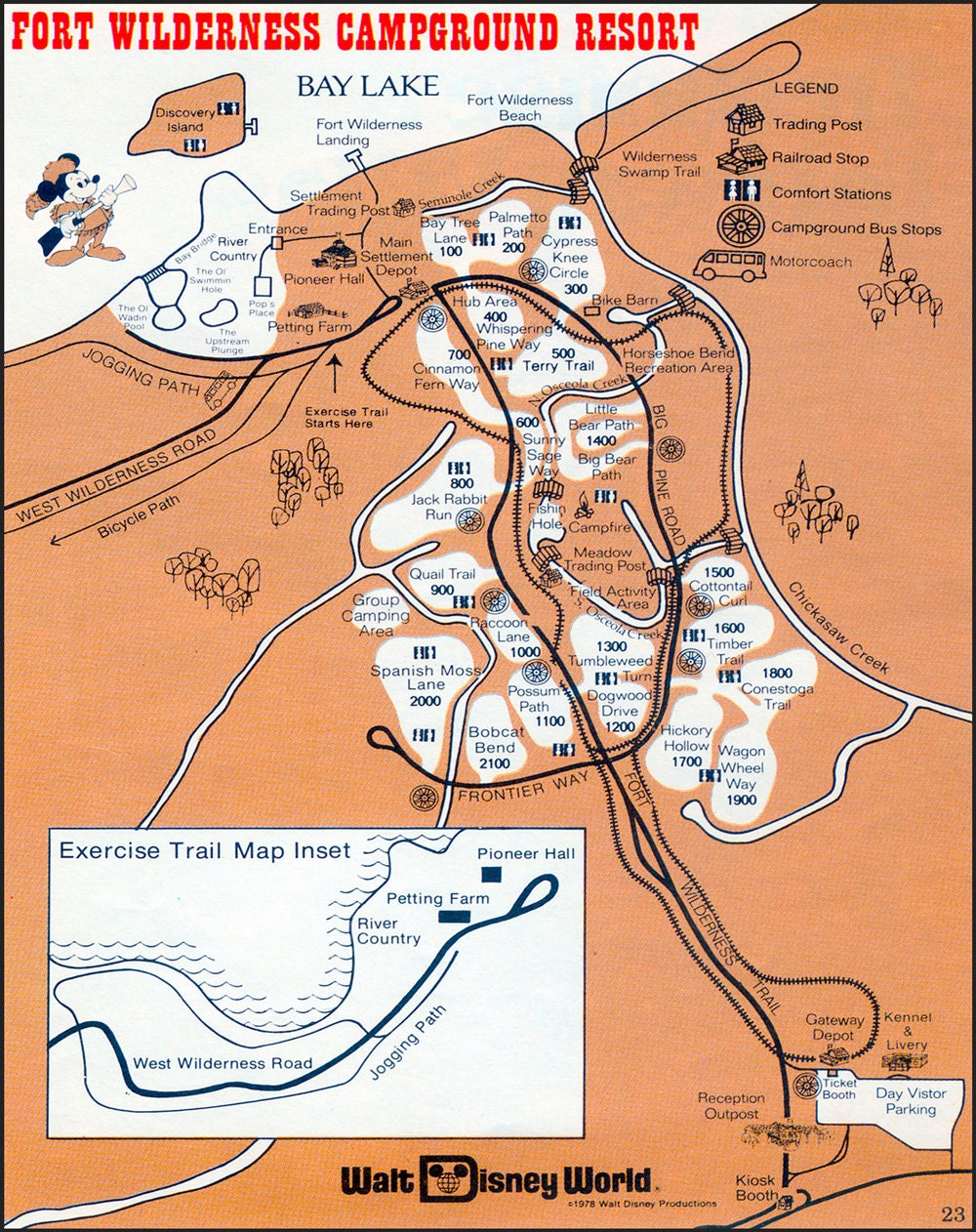 Fort Wilderness Map Print Poster Disney World Campground Sign Etsy