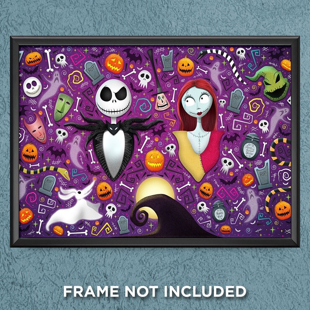 8.5 X 11 Halloween Door Art Print the Nightmare Before 