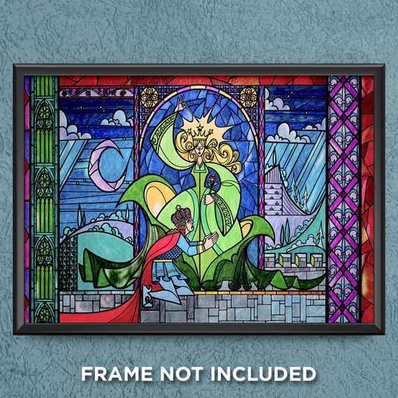 Disney Botanical Stained Glass Healing Scratch Art for Adults