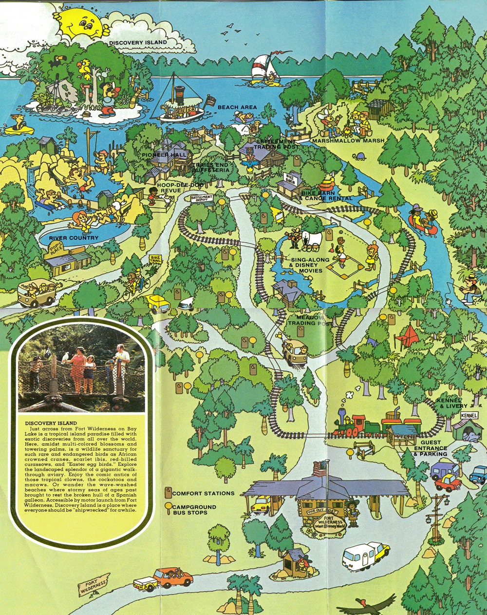 Fort Wilderness Map Print Poster Disney World Campground Sign Etsy