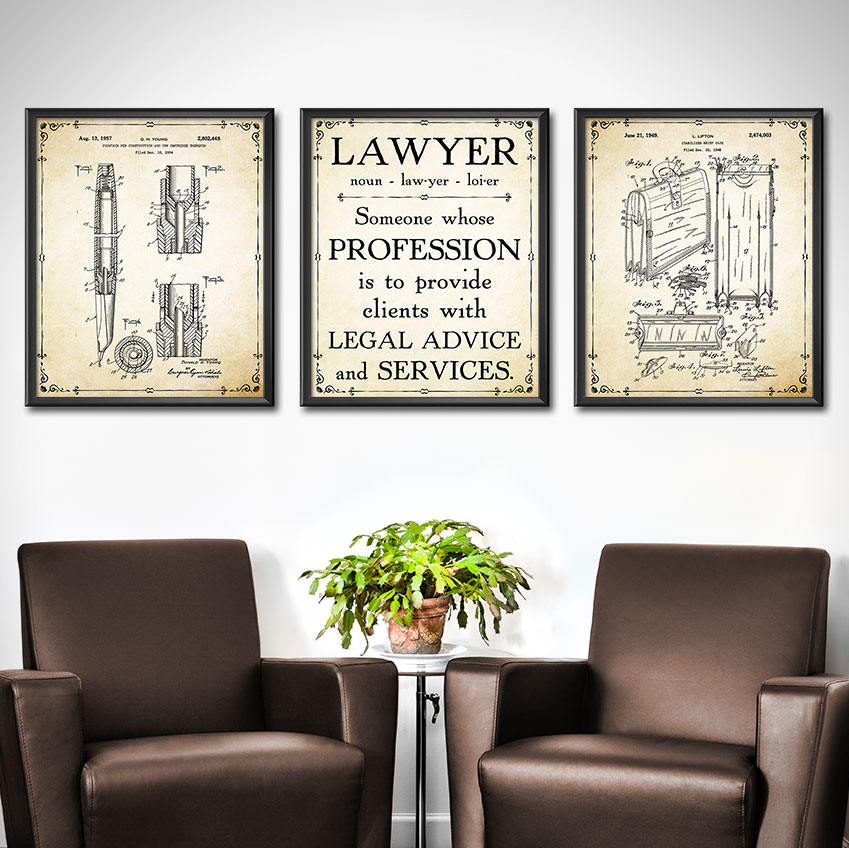 Lawyer Office Decor SET OF 3 Lawyer Office Art Print Etsy Canada