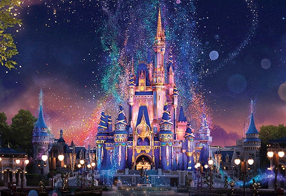 Disney World 50th Anniversary Magic Kingdom Iridescent Castle Magical  Celebration Print Poster Wall Art Decor Cinderella Castle 3765 - Etsy