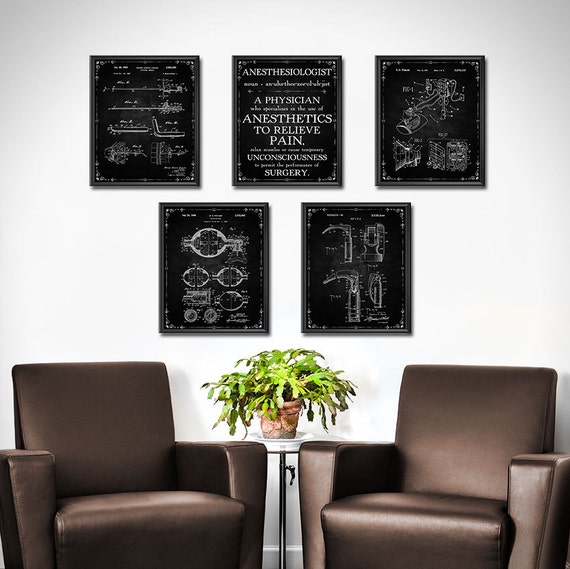 Doctors Office Decor Set Of 5 Anesthesiologist Gift Nurse Etsy