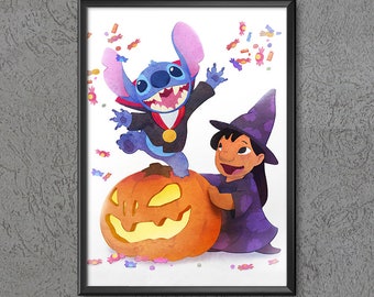 STL file Disney Stitch wall art Stitch in Halloween Costume disney  character jack o lantern 🎨・3D print design to download・Cults