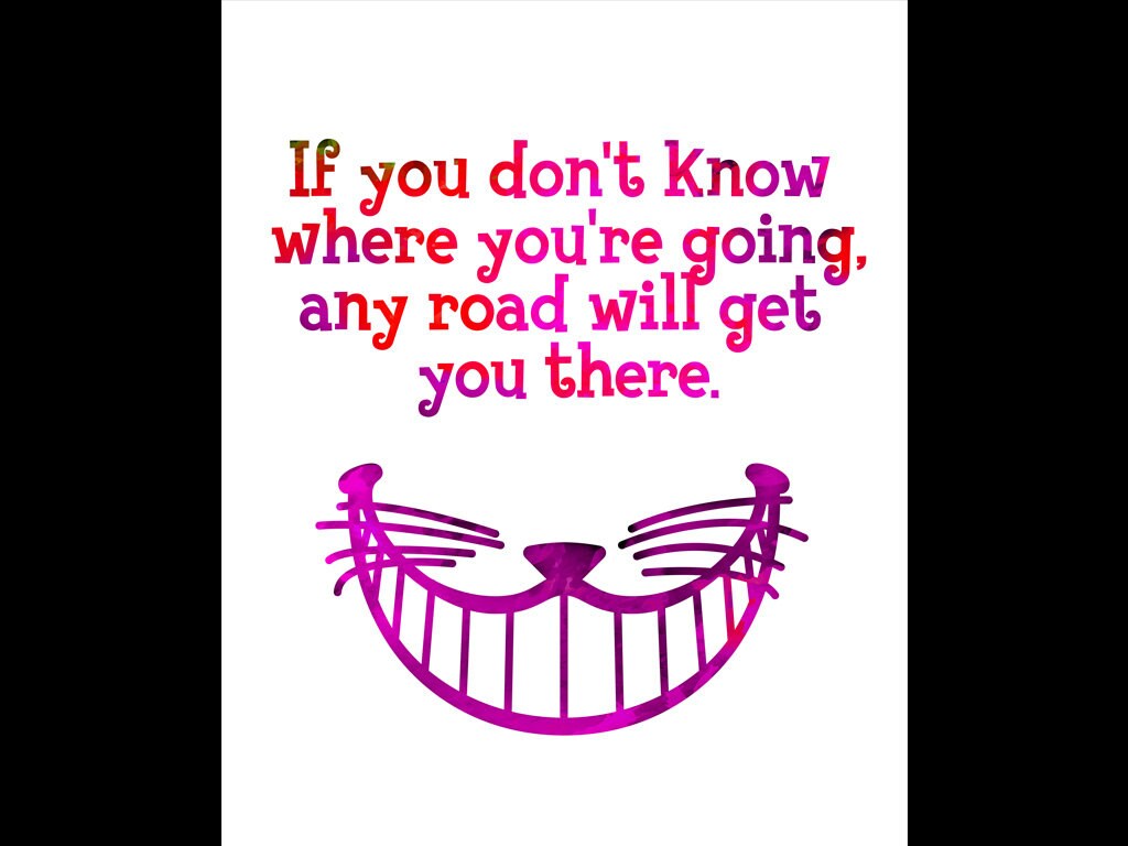 Lewis Carroll Alice In Wonderland Quote Cheshire Cat If You Etsy Canada