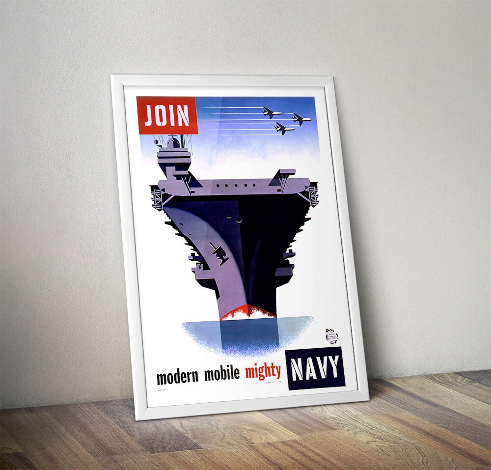 United States NAVY Recruiting Poster US Navy Modern Mobile Etsy