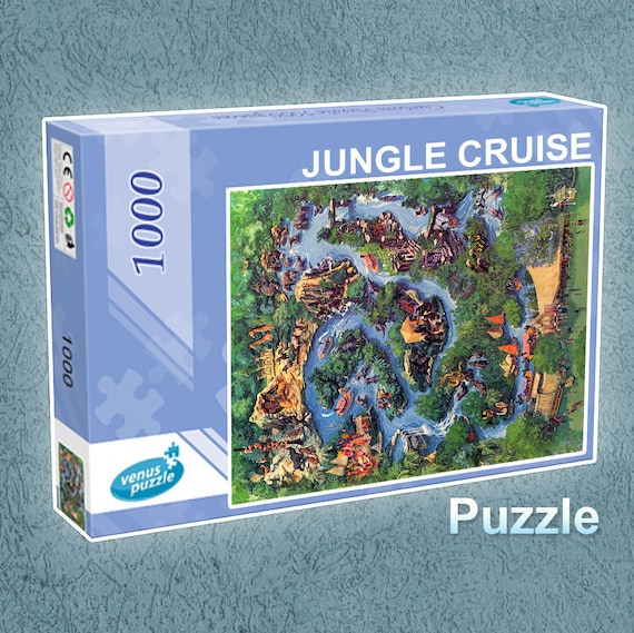 Jungle Cruise Map Jigsaw PUZZLE 100 500 1000 2000 Disneyland Disney World  Magic Kingdom Adventureland Skipper Back Side Water PUZZLE-2809 -   Italia