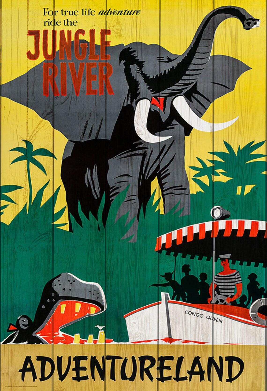 Jungle Cruise Attraction Print Poster Disney World Disneyland | Etsy
