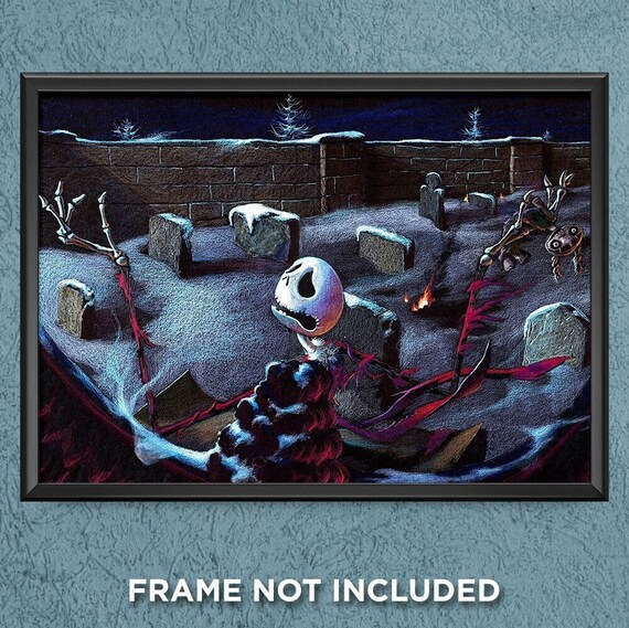 8.5 X 11 Halloween Door Art Print the Nightmare Before 