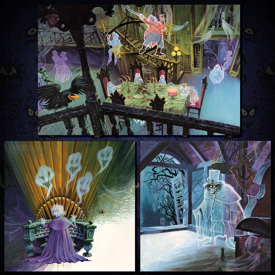Disneyland Haunted Mansion Concept Art Wall Art Decor Hatbox Etsy