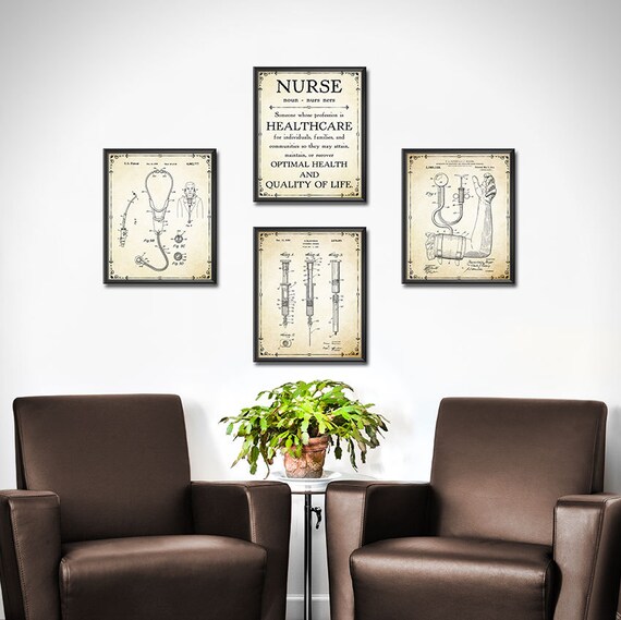 nurse graduation gift set of 4 nurse gift doctors office decor gift for medical student gift nurse gifts decor wall art 1876 gifts for doctors office
