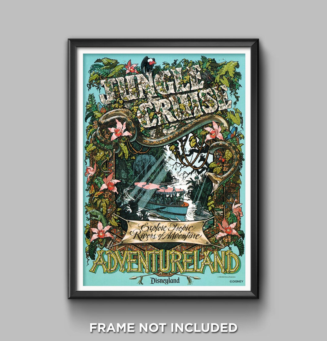 Jungle Cruise Map Print Poster Disneyland Disney World Magic - Etsy