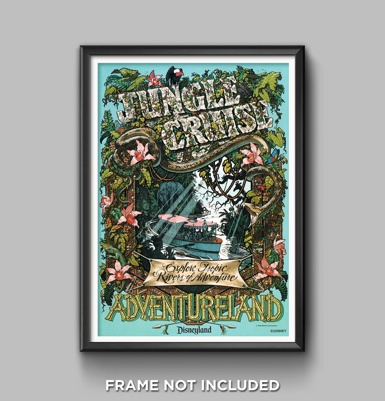 Jungle Cruise Map Print Poster Disneyland Disney World Magic - Etsy