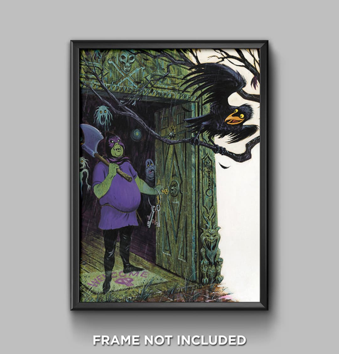 Haunted Mansion LP Record Casket Scene Poster Print Crow 