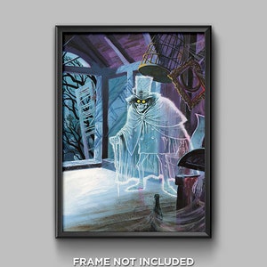 Hatbox Ghost Haunted Mansion LP Record Poster Attic Scene Hat Box Ghost Host Disneyland Disney World Wall Art Decor Print Grim Grinning 3483